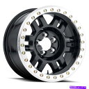 ホイール　4本セット Vision 398 Manx 15x8 5x5/5x127 -19黒い機械加工リップホイール（4）78.1 15 