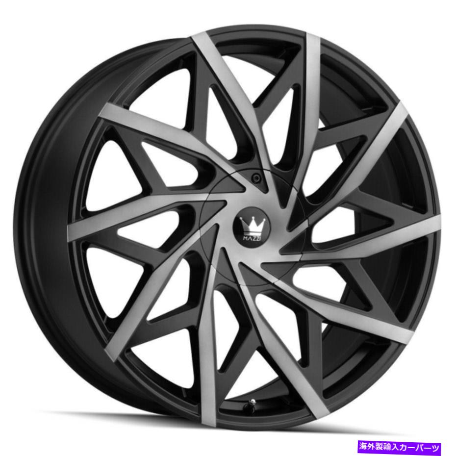 ホイール　4本セット Mazzi 372 Big Easy 18x8 5x112/5x120 35ブラックチントホイール（4）74.1 18インチリム Mazzi 372 Big Easy 18x8 5x112/5x120 35 Black Tint Wheels(4) 74.1 18