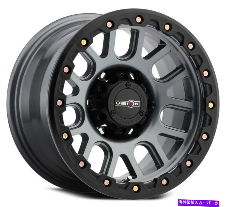 ホイール　4本セット ビジョン111 Nemesis 18x9 8x6.5/8x165.1 18ガンメタルホイール（4）125.2 18インチリム Vision 111 Nemesis 18x9 8x6.5/8x165.1 18 Gunmetal Wheels(4) 125.2 18