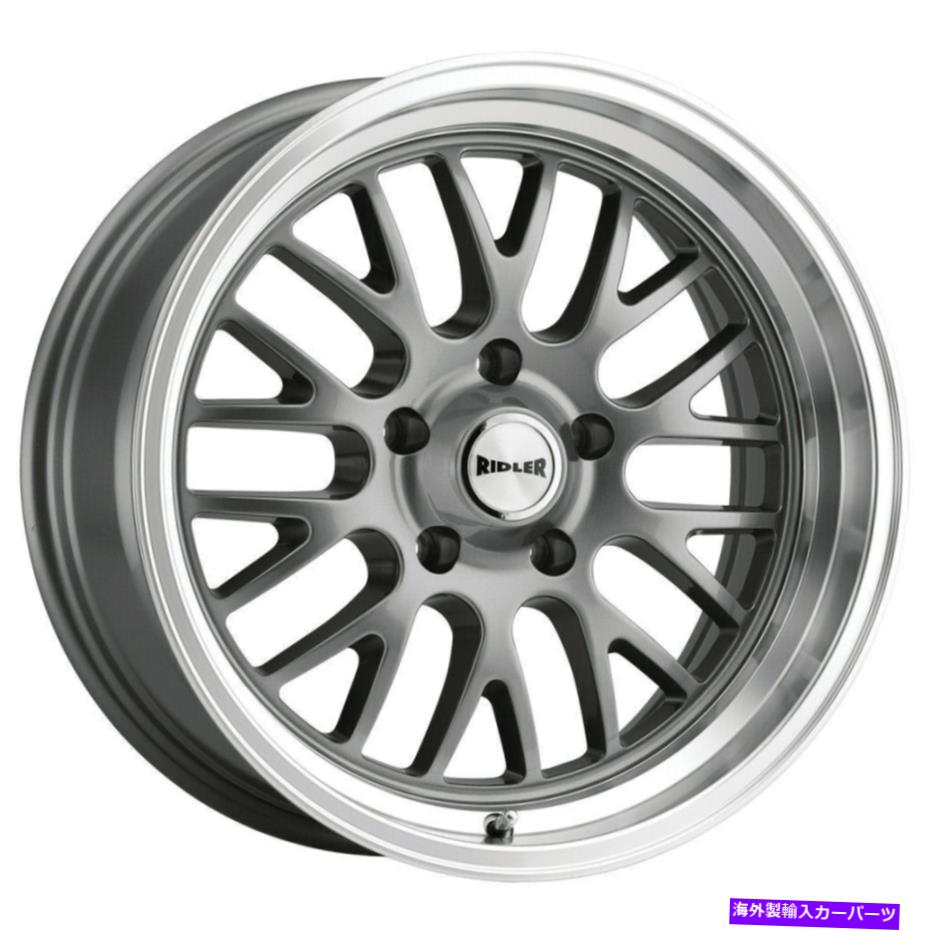 ホイール　4本セット Ridler 607 18x9.5 5x114.3 6グレーホイール（4）83.82 18 