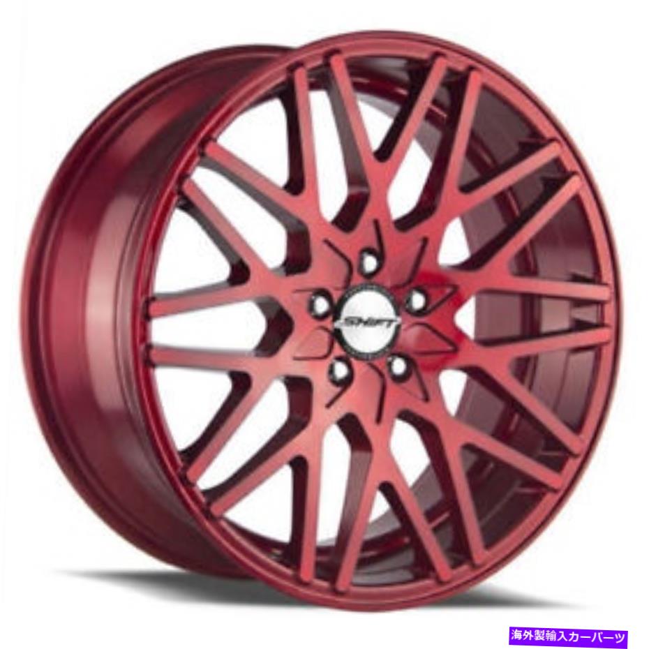 ホイール　4本セット シフトH32フォーミュラ20x8.5 5x114.3 35キャンディアップルレッドホイール（4）73.1 20インチリム Shift H32 Formula 20x8.5 5x114.3 35 Candy Apple Red Wheels(4) 73.1 20