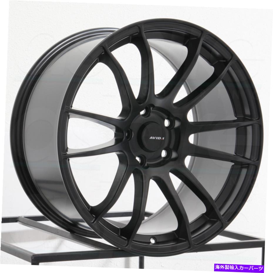 ホイール　4本セット avid1 av20 19x9.5 5x114.3 35マットブラックホイール（4）73.1 19 