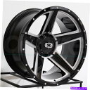 ホイール 4本セット ビジョン390エンパイア22x11.5 8x170 -44ブラックミリングホイール(4)125.2 22
