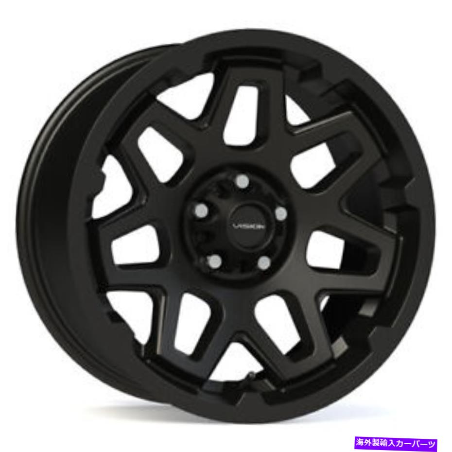 ホイール　4本セット Vision HD 416 SE7en 17x7 5x114.3 0サテンブラックホイール（4）83 17 "インチリム Vision HD 416 Se7En 17x7 5x..