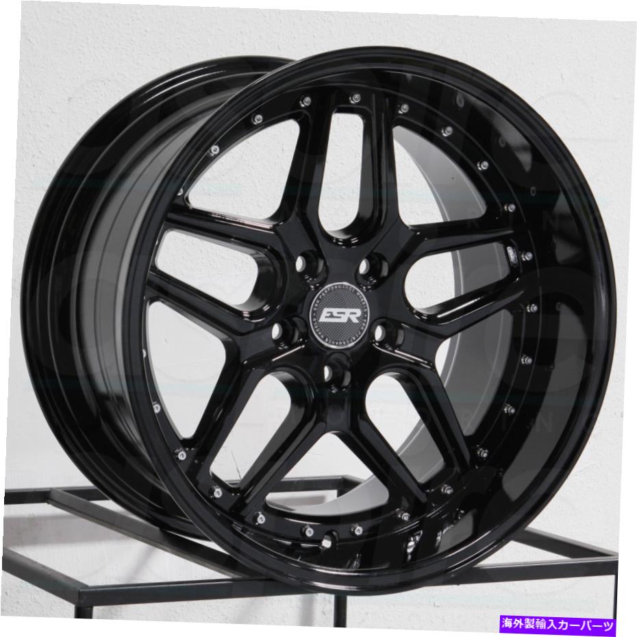 ホイール　4本セット ESR CS15 18x8.5 5x100 30グロスブラックホイール（4）72.56 18インチリム ESR CS15 18x8.5 5x100 30 Gloss Black Wheels(4) 72.56 18