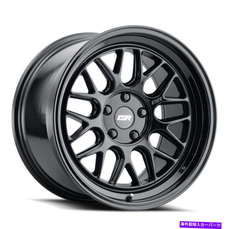 ホイール　4本セット ESR CR1 18x9.5 5x100 22ブラックホイール（4）72.56 18インチリム ESR CR1 18x9.5 5x100 22 Black Wheels(4) 72.56 18