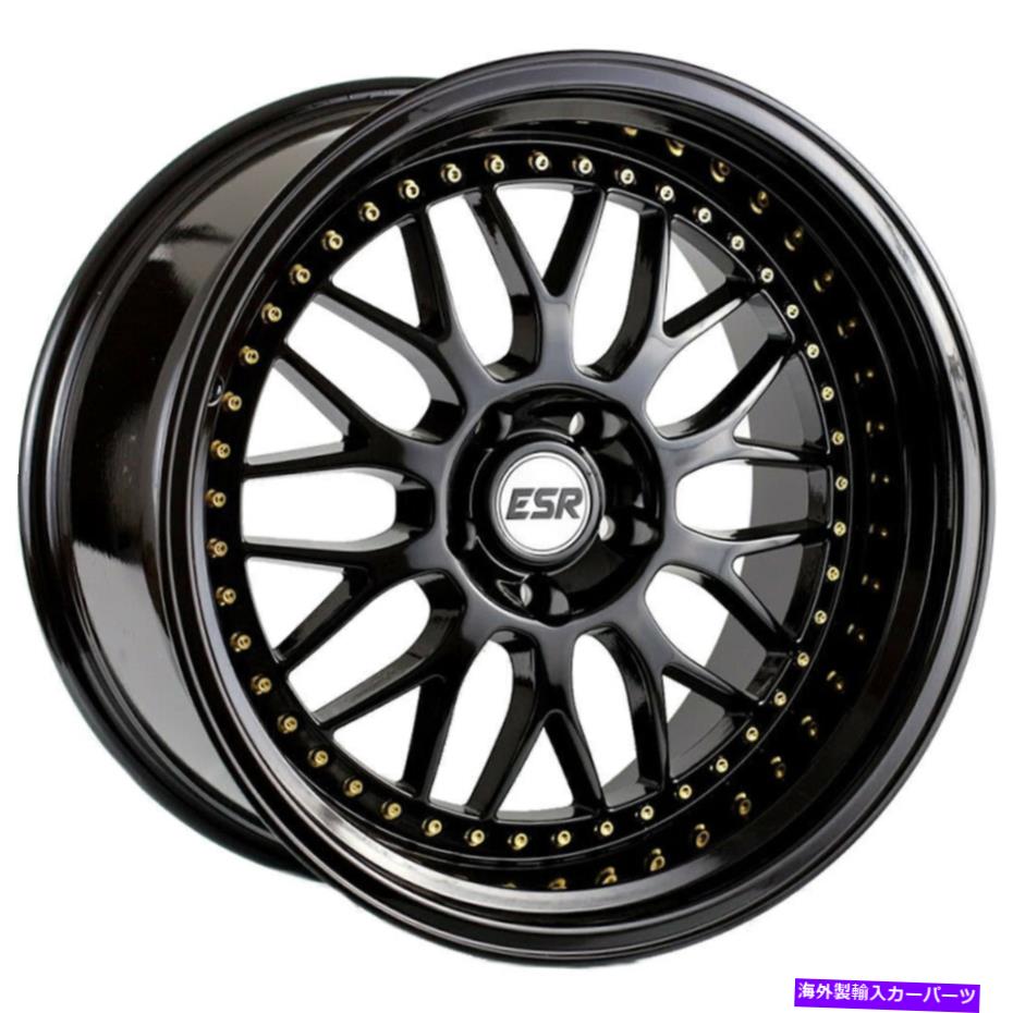 ホイール　4本セット ESR SR01 SR1 19x9.5 5x120 22グロスブラックホイール（4）72.56 19 