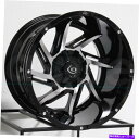 ホイール 4本セット 20x12 Vision 422 Prowler 8x170 -51ブラック機械加工ホイールリムセット(4)125.2 20x12 Vis...
