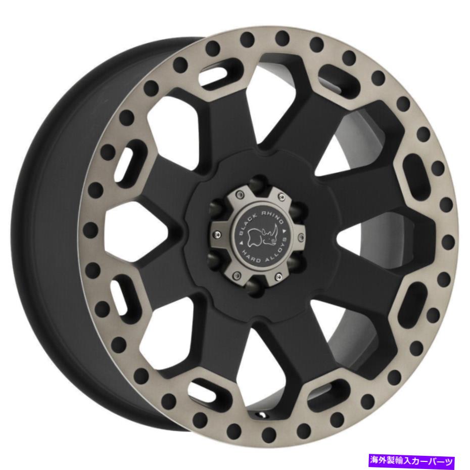 ホイール　4本セット 18x9ブラックサイのウォーロード5x150 12ブラックチントホイールリムセット（4）110.1 18x9 Black Rhino Warlord 5x150 12 Black Tint Wheels Rims Set(4) 110.1