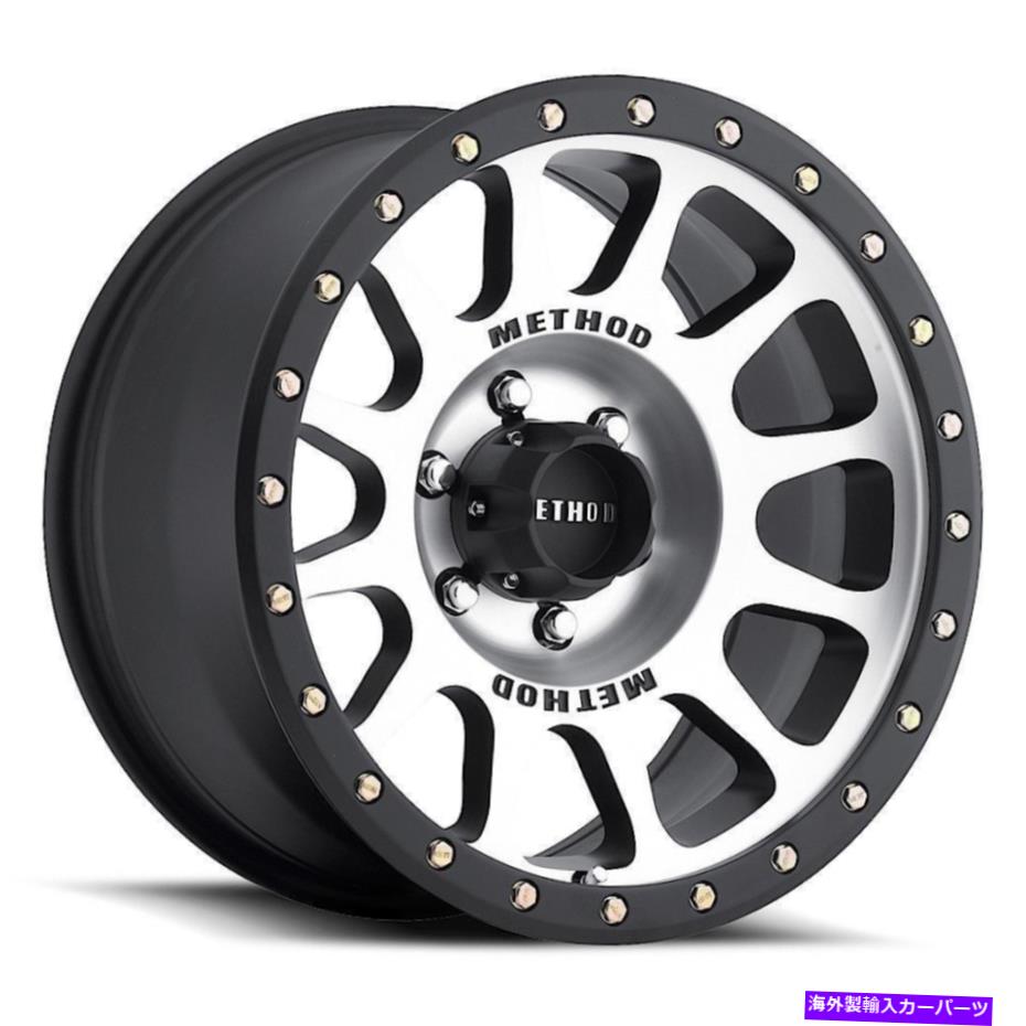 ホイール　4本セット 18x9メソッドMR305 NV 6x5.5/6x139.7 -12ブラックマシンホイールリムセット（4）108 18x9 Method MR305 NV 6x5.5/6x139.7 -12 Black Machine Wheels Rims Set(4) 108