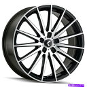 ホイール 4本セット 22x8.5 Kraze KR191 Stunna 5x112 38ブラック機械加工ホイールリムセット（4）66.56 22x8.5 Kraze KR191 Stunna 5x112 38 Black Machined Wheels Rims Set(4) 66.56