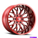 ホイール 4本セット 20x9 Vision 402 Riot 8x170 12 Red Milled Wheels Rimsセット(4)125.2 20x9 ...