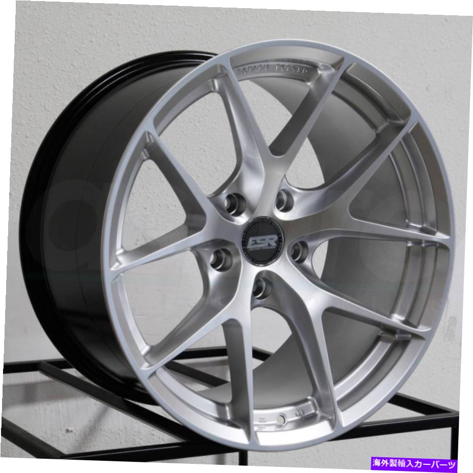 ホイール　4本セット 19x9.5/19x10.5 ESR RF02 RF2 5x120 35/30ハイパーシルバーホイールリムセット（4）72.56 AL 19x9.5/19x10.5 ESR RF02 RF2 5x120 35/30 Hyper Silver Wheels Rims Set(4) 72.56 Al