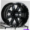 ホイール 4本セット 20x12 Moto Metal Mo962 5x5.5/5x139.7/5x150 -44ブラックミリングホイールリムセット(4)1 2...