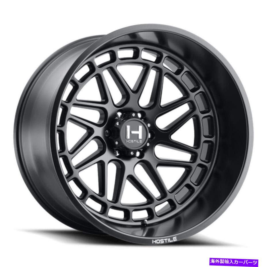 ホイール　4本セット 20x10 Hostile H122 Reaper 6x5.5/6x139.7 -19フルブラックホイールリムセット（4）106.1 20x10 Hostile H122 Reaper 6x5.5/6x139.7 -19 Full Black Wheels Rims Set(4) 106.1