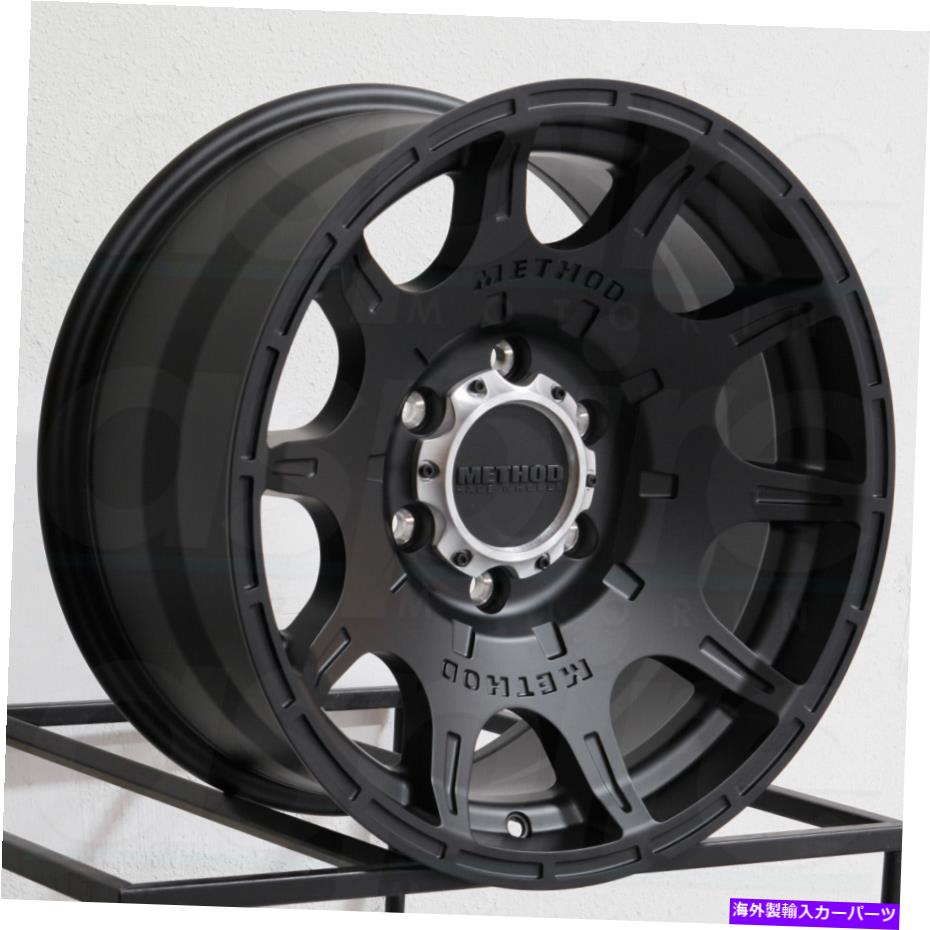 ホイール　4本セット 17x8.5メソッドMR308ルースト5x5/5x127 0ブラックホイールリムセット（4）71.5 17x8.5 Method MR308 Roost 5x5/5x127 0 Black Wheels Rims Set(4) 71.5