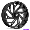 ホイール 4本セット 22x7燃料D753反応UTV 4x156 0グロスブラックミリングホイールリムセット(4)132 22x7 Fuel D753 Reaction UTV 4x156 0 Gloss Black Milled Wheels Rims Set(4) 132(2)