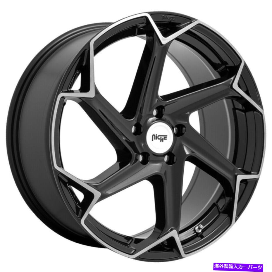 ホイール　4本セット 20x9ニッチM255フラッシュ5x115 18ブラックブラシホイールリムセット（4）71.5 20x9 Niche M255 Flash 5x115 18 Black Brushed Wheels Rims Set(4) 71.5