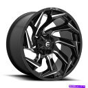 ホイール 4本セット 20x10燃料D753反応5x5.5/5x139.7/5x150 -18ブラックミリングホイールリムセット(4) 20x10 Fuel D...