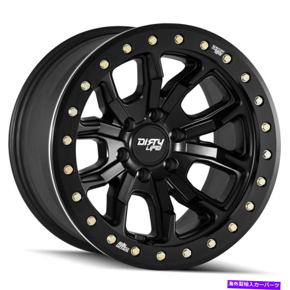 ۥ롡4ܥå 17x9 Dirty Life 9303 DT -1 5x114.3 -12֥å֥å󥰥ۥॻåȡ472.6 17x9 Dirty Life 9303 DT-1 5x114.3 -12 Black Black Ring Wheels Rims Set(4)...