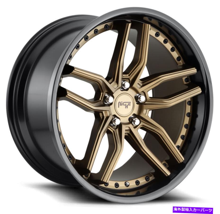 ホイール　4本セット 20x9ニッチM195メトス5x112 38ブロンズブラックホイールリムセット（4）66.56 20x9 Niche M195 Methos 5x112 38 Bronze Black Wheels Rims Set(4) 66.56