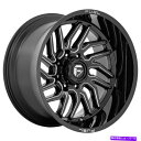 ホイール 4本セット 20x9燃料D807ハリケーン6x135 1グロスブラックミリングホイールリムセット(4)87.1 20x9 Fuel D807 Hurr...