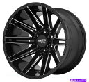ホイール 4本セット 22x10 Moto Metal Mo998 Kraken 8x6.5/8x165.1 -18ブラックミリングホイールリムセット(4) 2...