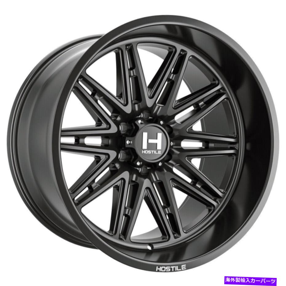 ホイール　4本セット 20x9敵対的なH126マニアック6x135 12フルブラックホイールリムセット（4）87 20x9 Hostile H126 Maniac 6x135 12 Full Black Wheels Rims Set(4) 87