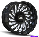 ホイール 4本セット 20x10オフロード9108スイッチバック5x5/5x127 -25ブラックミリングホイールリムセット(4 20x10 Cali Off-...