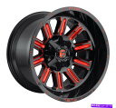 ホイール 4本セット 20x9燃料D621ハードライン8x6.5/8x165.1 1グロスブラックレッドティントホイールリムセット(4) 20x9 Fuel D...
