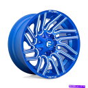ホイール 4本セット 22x12 Fuel D774 Typhoon 8x180 -44 Blue Milled Wheels Rims set(4)124.2...
