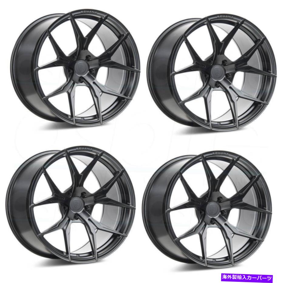 ホイール　4本セット 20x9/20x10 rohana rfx5 5x120 20/22ブラックホイールリムセット（4） 20x9/20x10 Rohana RFX5 5x120 20/22 Black Wheels Rims Set(4)