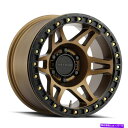 ホイール 4本セット 17x9メソッドMR106ビードロック8x6.5/8x165.1 -44ブロンズホイールリムセット（4）130.81 17x9 Method MR106 Beadlock 8x6.5/8x165.1 -44 Bronze Wheels Rims Set(4) 130.81