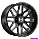 ホイール　4本セット 22x12敵対的H120バルカン8x180 -44ブラックミリングホイールリムセット（4）125.2 22x12 Hostile H120 Vulcan 8x180 -44 Black Milled Wheels Rims Set(4) 125.2