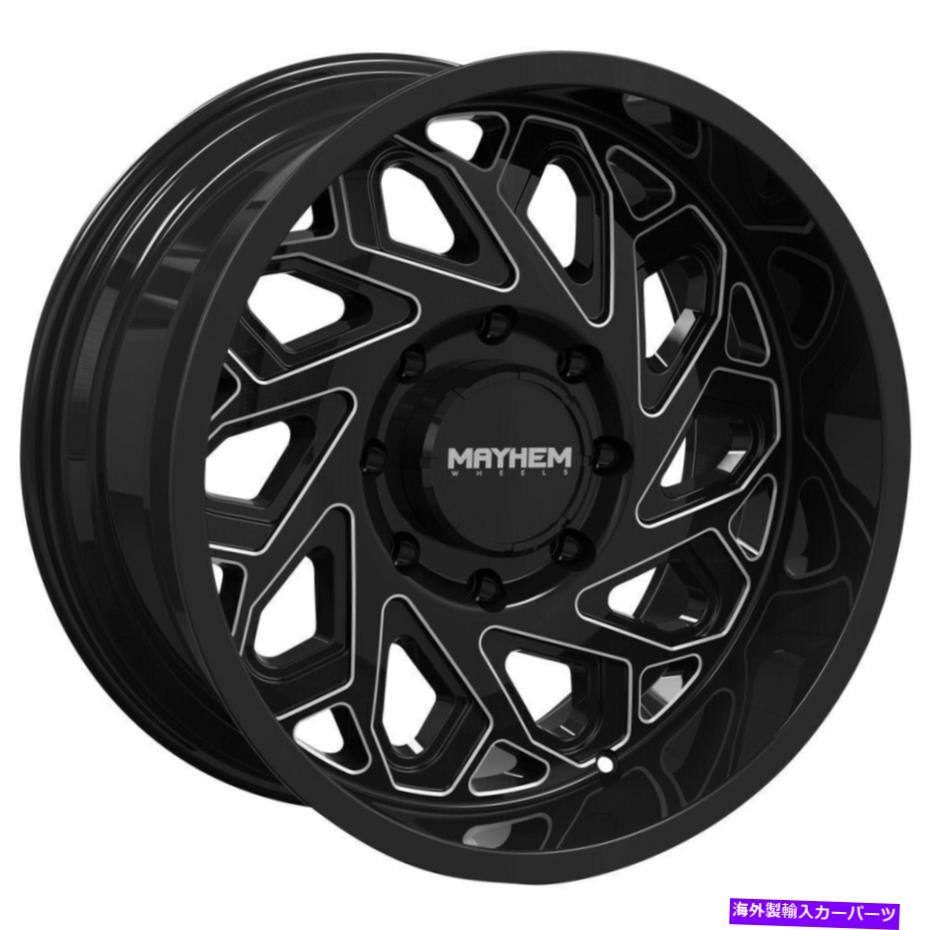 ホイール　4本セット 22x12 Mayhem 8112 Essex 8x6.5/8x165.1 -51ブラックミリングホイールリムセット（4）125.2 22x12 Mayhem 8112 Essex 8x6.5/8x165.1 -51 Black Milled Wheels Rims Set(4) 125.2