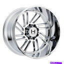ホイール 4本セット 24x14敵対的H110ストライカー8x6.5/8x165.1 -76クロムホイールリムセット(4)125.2 24x14 Hostile...