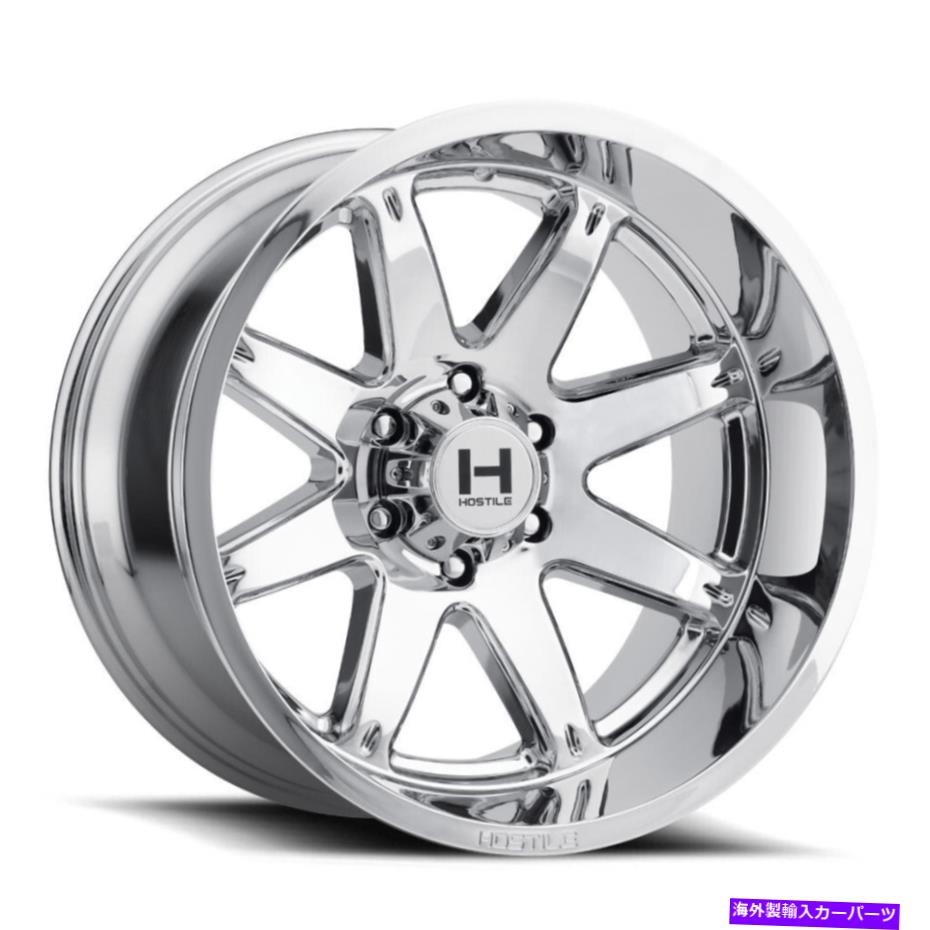 ホイール　4本セット 20x9敵対的H109アルファ6x5.5/6x139.7 12クロムホイールリムセット（4）106.1 20x9 Hostile H109 Alpha 6x5.5/6x139.7 12 Chrome Wheels Rims Set(4) 106.1