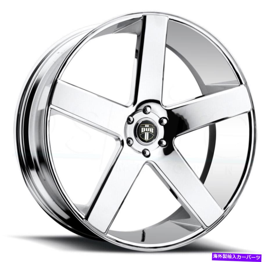 ホイール　4本セット 24x10ダブS115バラー6x5.5/6x139.7 31クロムホイールリムセット（4）78.1 24x10 Dub S115 Baller 6x5.5/6x139.7 31 Chrome Wheels Rims Set(4) 78.1