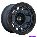 ホイール　4本セット 17x8.5ブラックサイアベンジャービードロック6x5.5/6x139.7 0ブルーホイールリムセット（4）112。 17x8.5 Black Rhino Avenger Beadlock 6x5.5/6x139.7 0 Blue Wheels Rims Set(4) 112.