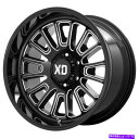 ホイール 4本セット 24x12 XD XD864ローバー8x6.5/8x165.1 -44ブラックミリングホイールリムセット(4)125.1 24x12 XD...