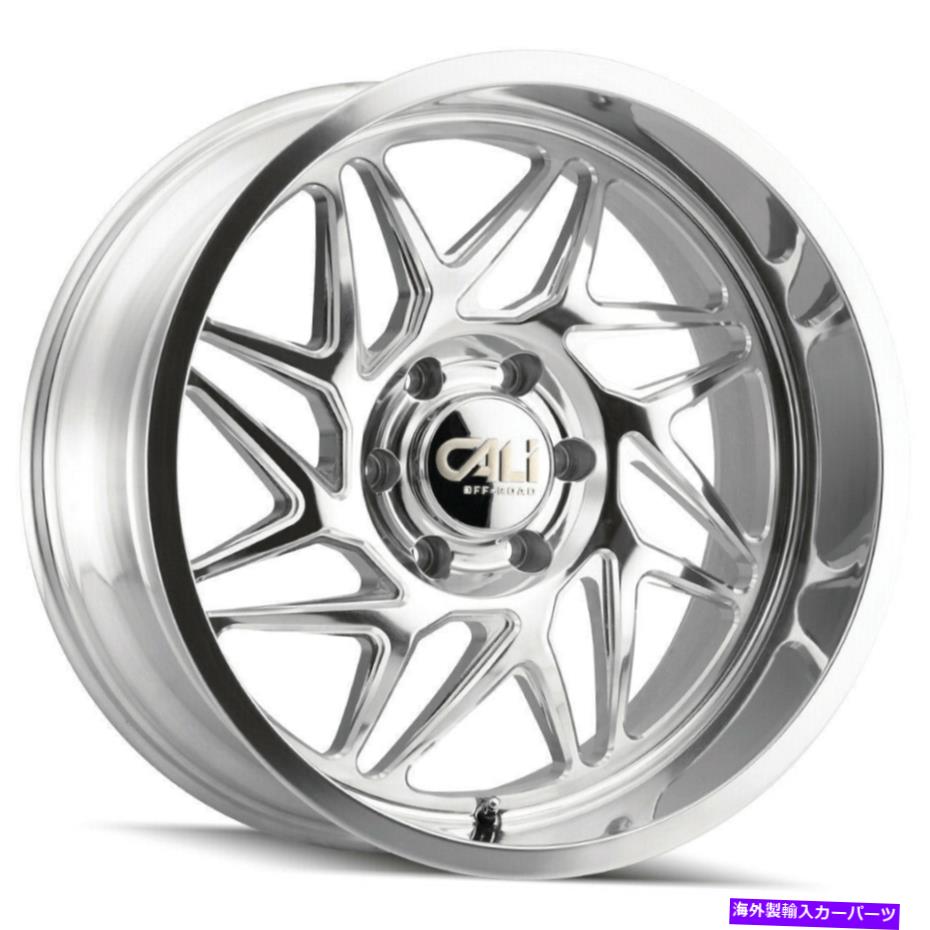 ホイール　4本セット 20x10オフロード9112ジェミニ5x5/5x127 -25ポリッシュミリングホイールリムセット（4） 20x10 Cali Off-Road 9112 Gemini 5x5/5x127 -25 Polished Milled Wheels Rims Set(4)