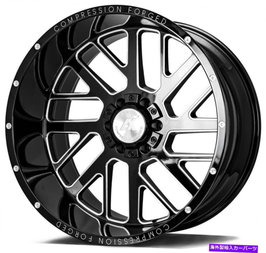 ホイール　4本セット 20x12 ax cf ax2.0 8x170 -44ブラックミリングホイールリムセット（4）125.2 20x1..