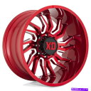 ホイール 4本セット 22x10 XD XD858テンション6x5.5/6x139.7 -18レッドホイールリムセット(4)106.1 22x10 XD XD858 Tension 6x5.5/6x139.7 -18 Red Wheels Rims Set(4) 106.1
