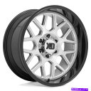 ホイール　4本セット 22x10 XD XD849グレネード2 6x135 -18ブラシブラックリップホイールリムセット（4）87.1 22x10 XD XD849 Grenade 2 6x135 -18 Brush Black Lip Wheels Rims Set(4) 87.1