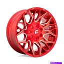 ホイール 4本セット 22x12 Fuel D771 Twitch 6x135/6x5.5/6x139.7 -44 Red Milled Wheels Rims...