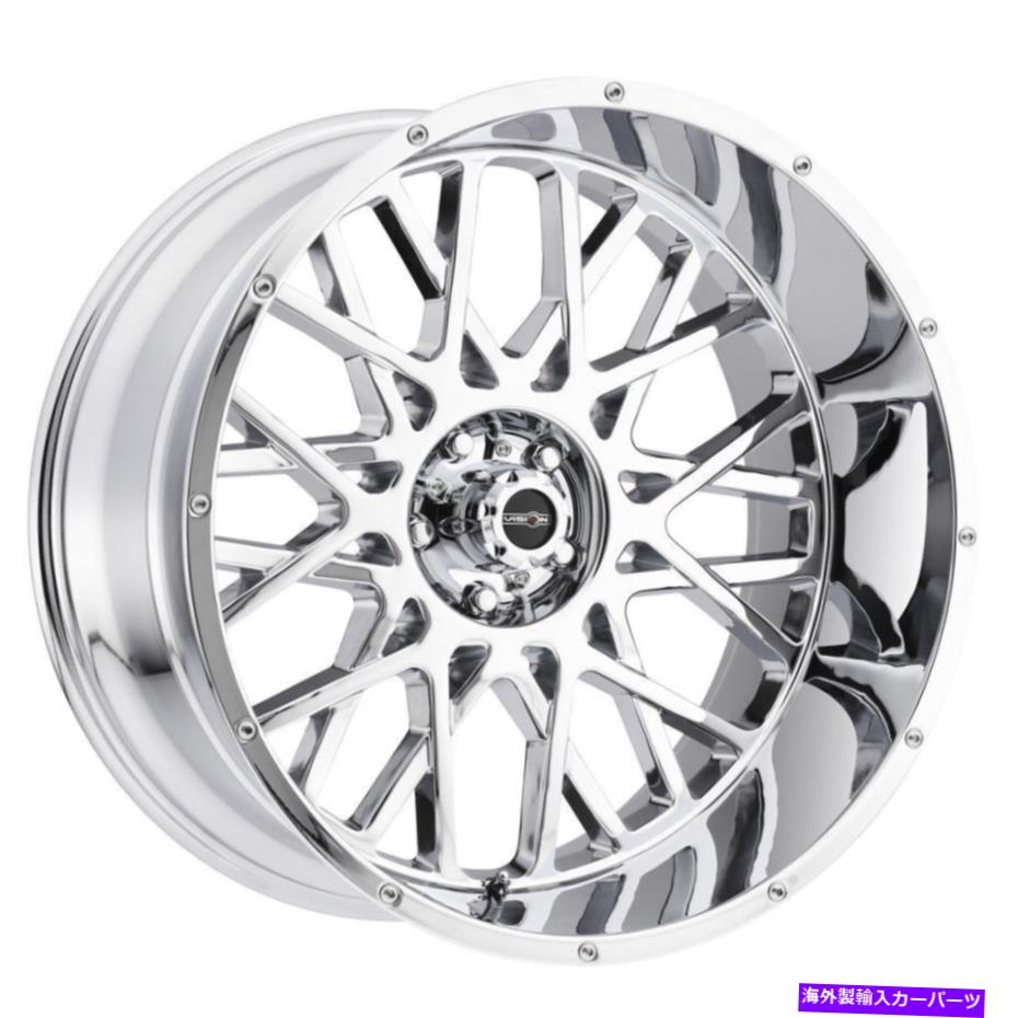 ホイール　4本セット 22x10 Vision 412 Rocker 6x135 -19クロムホイールリムセット（4）87.1 22x10 Vision 412 Rocker 6x135 -19 Chrome Wheels Rims Set(4) 87.1