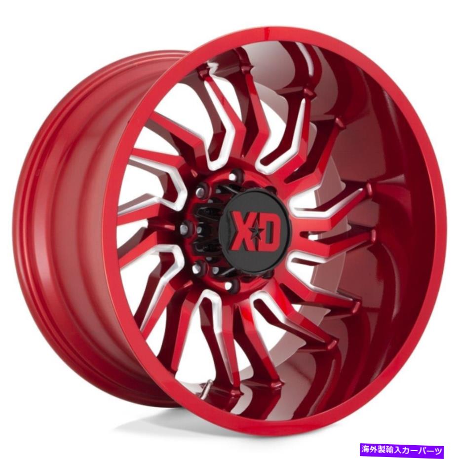 ホイール　4本セット 22x10 XD XD858テンション8x6.5/8x165.1 -18レッドホイールリムセット（4）125.1 22x10 XD XD858 Tension 8x6.5/8x165.1 -18 Red Wheels Rims Set(4) 125.1(2)