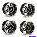 ホイール 4本セット セット4 18 "ビジョン398マンクロスブラック機械加工リップホイール18x9 6x135リム18mm Set 4 18" Vision 398 Manx Gloss Black Machined Lip Wheels 18x9 6x135 Rims 18mm