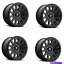 ホイール　4本セット セット4 16 "燃料D579ベクトル16x8マットブラック5x4.5ホイール +20mm 5ラグトラックリム Set 4 16" Fuel D579 Vector 16x8 Matte Black 5x4.5 Wheels +20mm 5 Lug Truck Rims