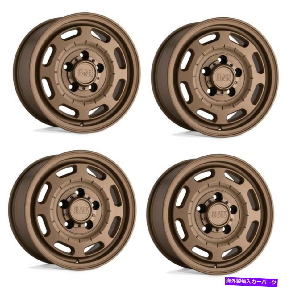 ホイール　4本セット セット4 17 "ブラックサイノバンドリアマットブロンズ17x8 6x130ホイール38mmリム..